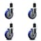 Service Caster 5'' Blue Poly Wheel Swivel 1-3/4'' Expanding Stem Caster Set, 4PK SCC-EX20S514-PPUB-BLUE-134-4 - alternate 1